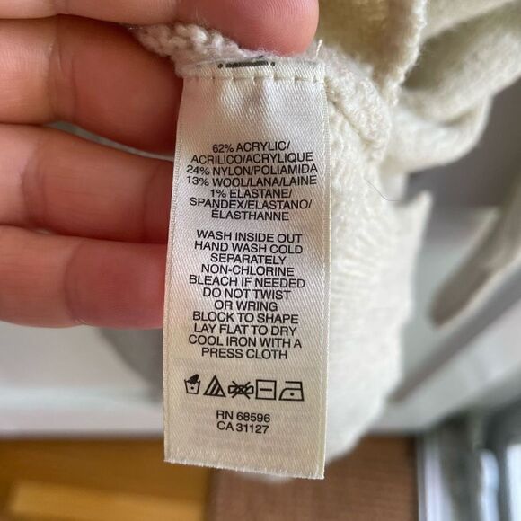 DKNY | cozy cream cowl neck sweater XL - Picture 7 of 10